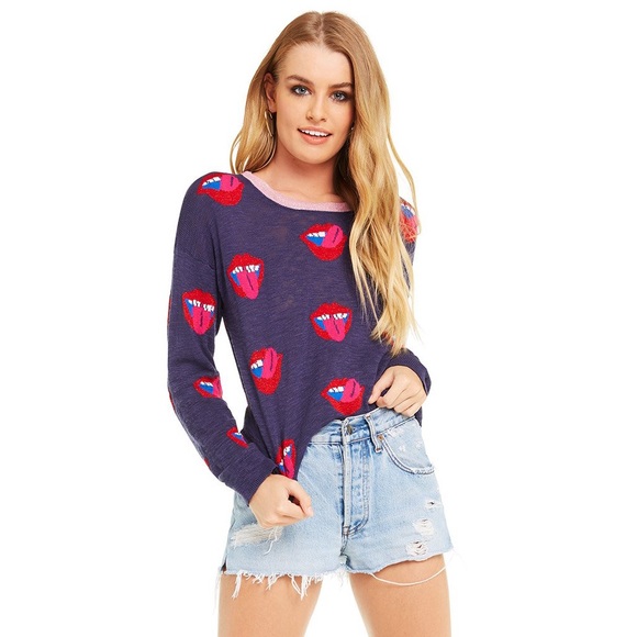 Wildfox Sweaters - Wildfox Lippy Laura Sweater